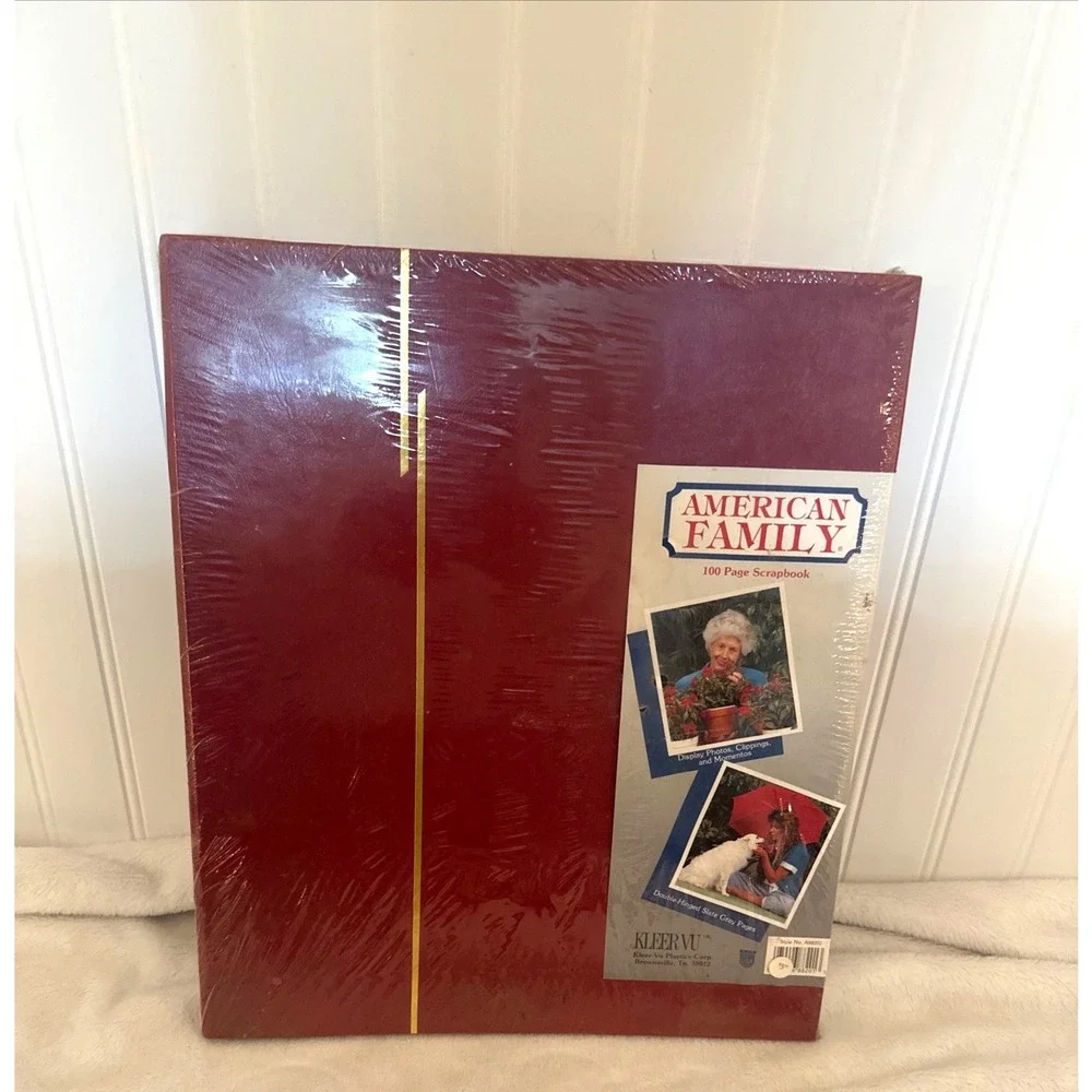 Kleer-Vu Scrapbook Set 2p 100 Pages Burgundy Blue Vintage NEW Sealed Cottagecore